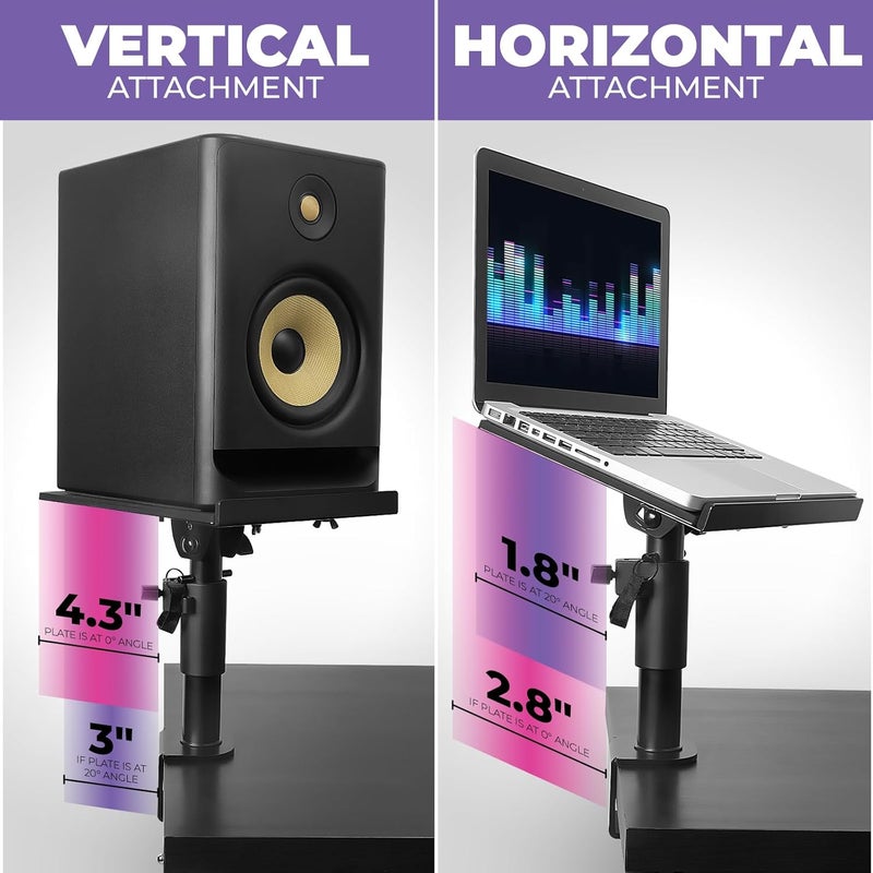 Liquid Stands Laptop Desk Mount for Piano, Keyboard & DJ Workstations - 9x12.5 Adjustable Laptop Arm Mount for Desk Holds Up to 65 LBS– Ergonomic & Adjustable Design - Image 4